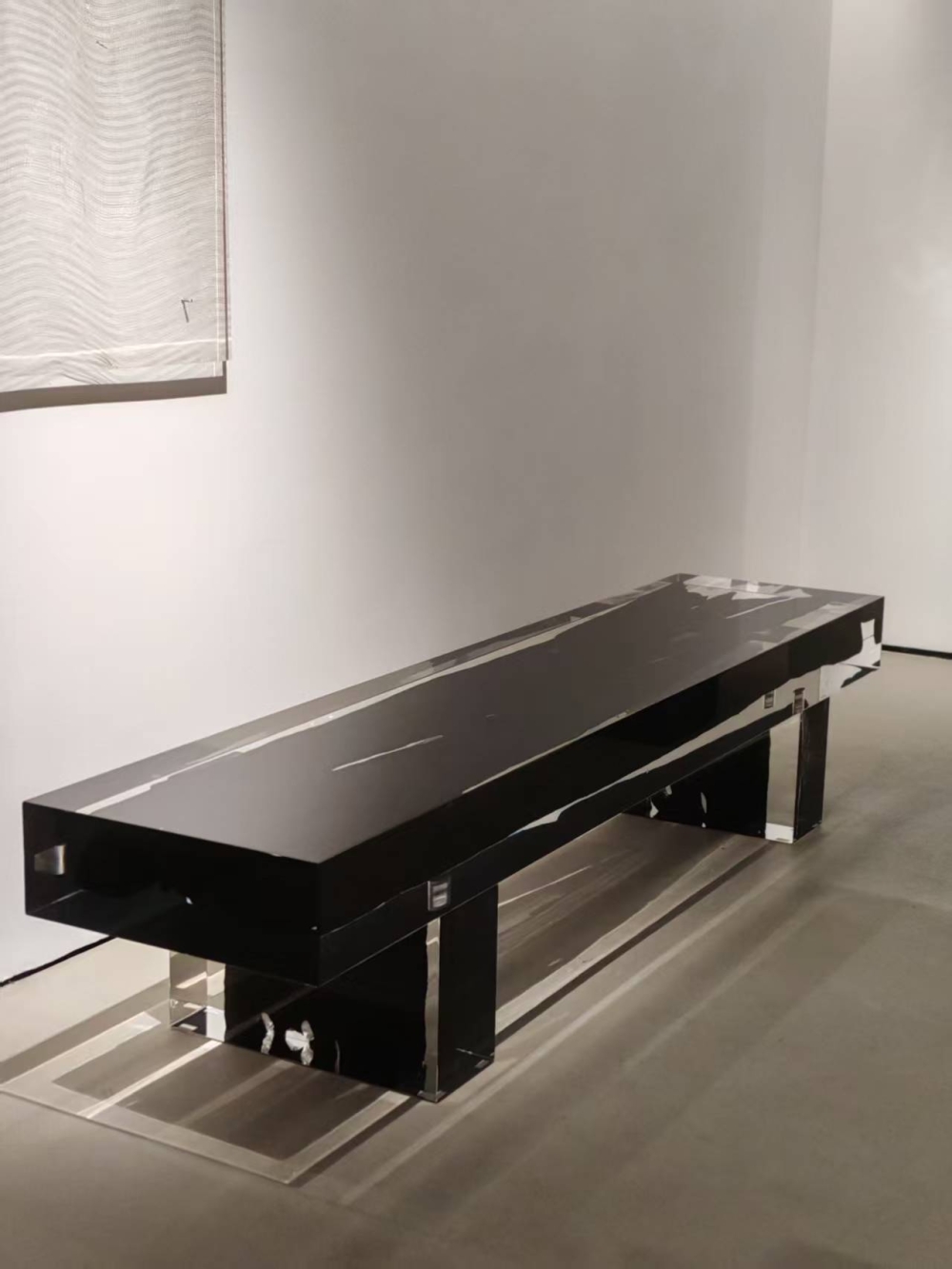 流晶 碳化木长凳