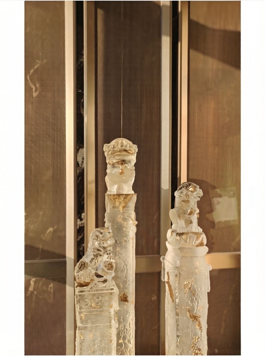 流晶 栓马柱（一对）